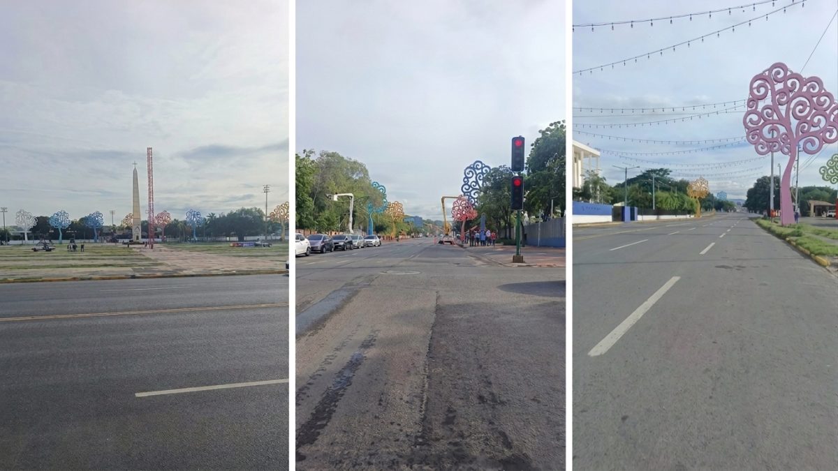 Enatrel inició instalación de luces navideñas en la Avenida Bolívar. Foto: Cortesía.