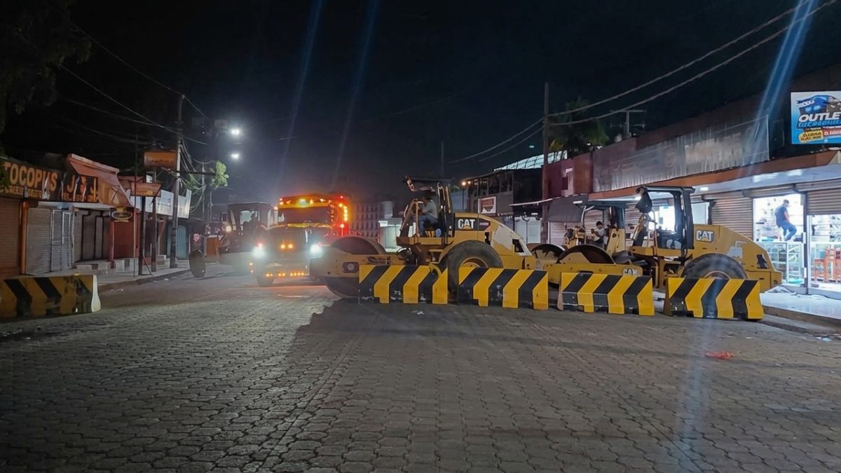 Inician trabajos en el sector de la intersección de Ganco de Caminos en el Mercado Oriental. Foto: Tomada de medios oficialistas.