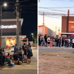 Capitalinos hacen filas desde la noche anterior por la apertura de McDonald’s Huembes
