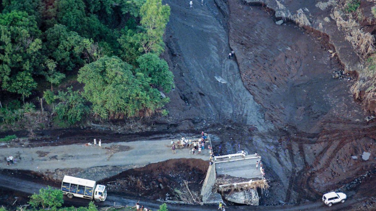 Una imagen aérea muestra los destrozos del huracán Mitch en la ciudad de Chinandega. Foto: Archivo Personal Óscar Navarrete.