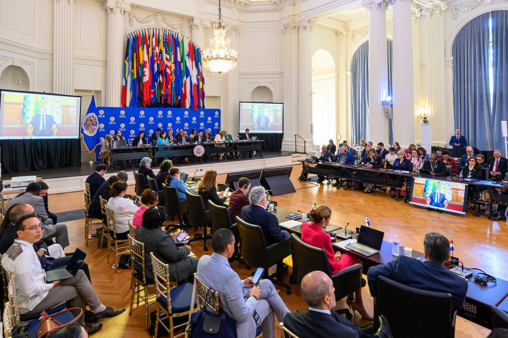 Reunión de cancilleres en la OEA. Foto: OEA.