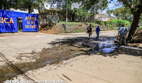 Calle de UNICA en Santo Domingo, Managua. LA PRENSA / TOMADA ALCALDÍA DE MANAGUA