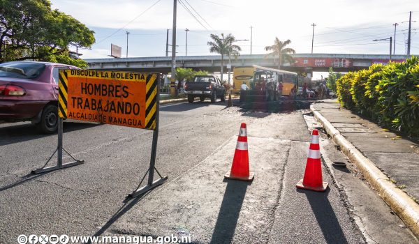 Alcaldía de Managua anuncia trabajos en el sector de la rotonda de Rubenia. Foto: Tomada de la Alcaldía de Managua.