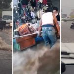 Una hora de lluvia hace colapsar a la capital