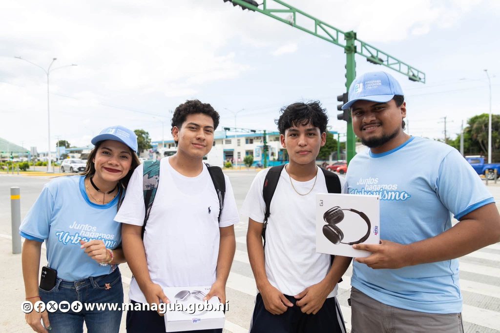 La Alcaldía de Managua sostuvo que la actividad es parte del Programa de Educación Urbana. Tomada de la Alcaldía de Managua