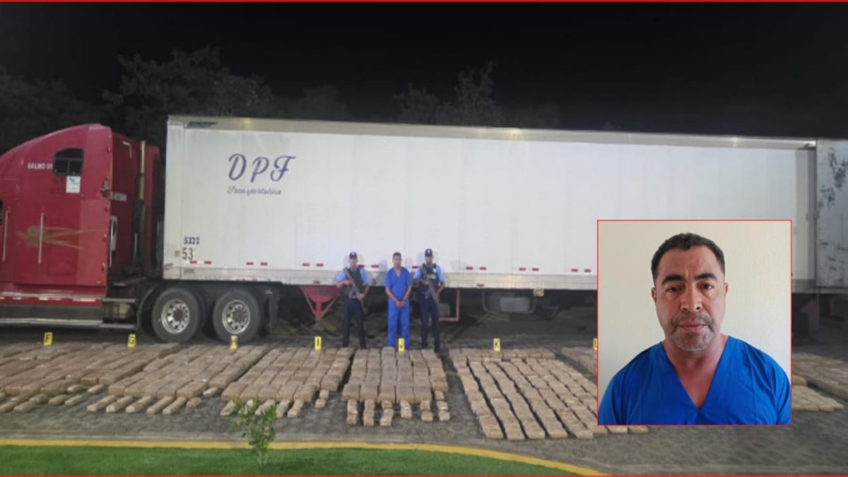 Policía detiene a guatemalteco con 1.9 toneladas de marihuana. Foto: Policía Nacional.