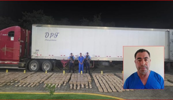 Policía detiene a guatemalteco con 1.9 toneladas de marihuana. Foto: Policía Nacional.