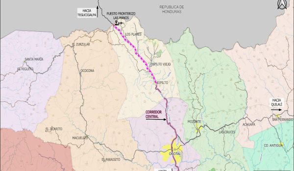La ampliación de la carretera Dipilto que conecta al puesto fronterizo Las Manos se ejecutará en 11.67 kilómetros. Foto: Tomada de documento de solicitud de propuestas del MTI.