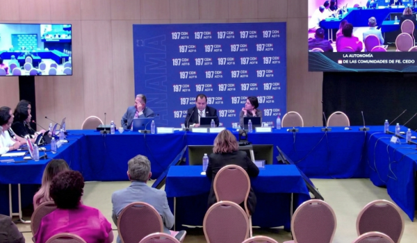 Organizaciones de derechos humanos y representantes de la sociedad civil denunciaron ante la CIDH los ataques a la libertad religiosa en Nicaragua. Foto: Captura de pantalla / Audiencia CIDH