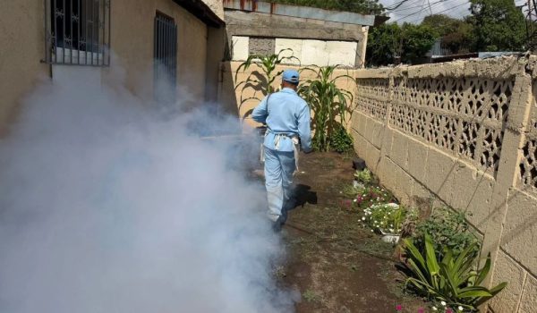 Minsa fumigó alrededor de 150 casas en el sector oriental del barrio Villa Venezuela, Managua. Foto: Canal 4
