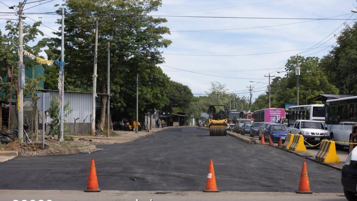 Intervención en la intersección en Villa Dignidad. Foto: Tomada de la Alcaldía de Managua.