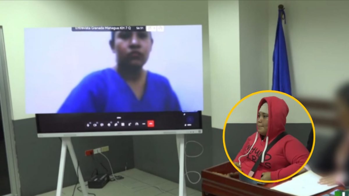 Cándida Rosa Hernández Tórrez (a la izquierda) es acusada de agredir a su hijastra Liliam Mayela Bermúdez Quintanilla (a la derecha). Foto: captura a video de Canal 13.