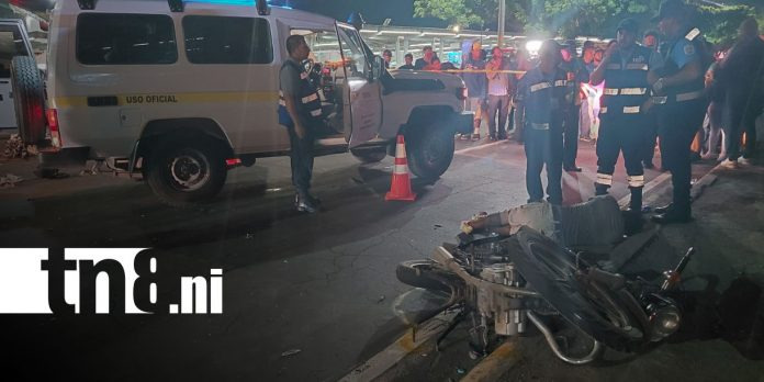 Motociclista Jairo Daniel Urbina Manzanares, perdió la vida en accidente frente al aeropuerto de Managua. Foto: Canal 8.