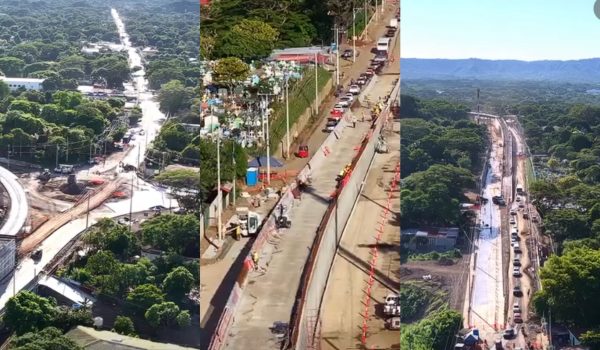 Alcaldía de Managua anuncia cambio en desvío en el sector del kilómetro 9.5 carretera Sur por construcción del paso a desnviel de Nejapa. Foto: Capturas de video.