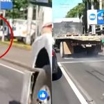Conductor ignora semáforo en rojo y casi embiste a dos peatones cerca del aeropuerto