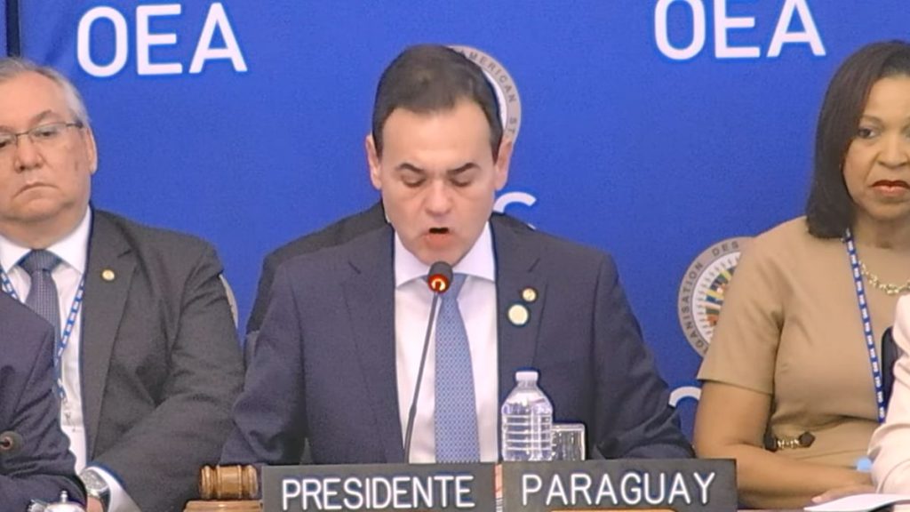 Representante de Paraguay. Captura de pantalla.