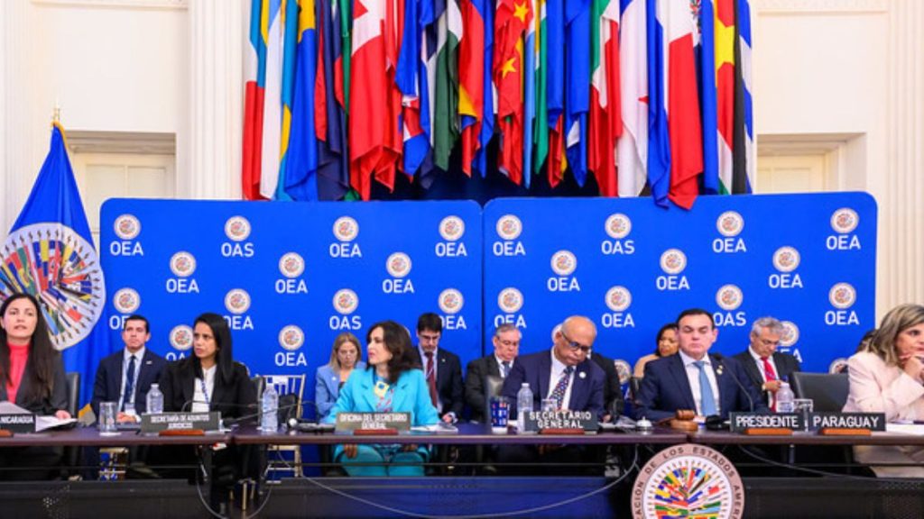 Reunión de cancilleres en la OEA. Foto: OEA.