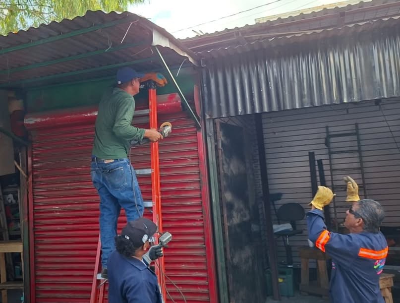 Desalojo de tramos en el sector de Gancho de Caminos. Foto: Tomada de medios oficialistas.